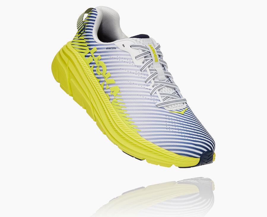 Hoka One One Hardloopschoenen Heren - Rincon 2 - Wit/Blauw - IA0624179